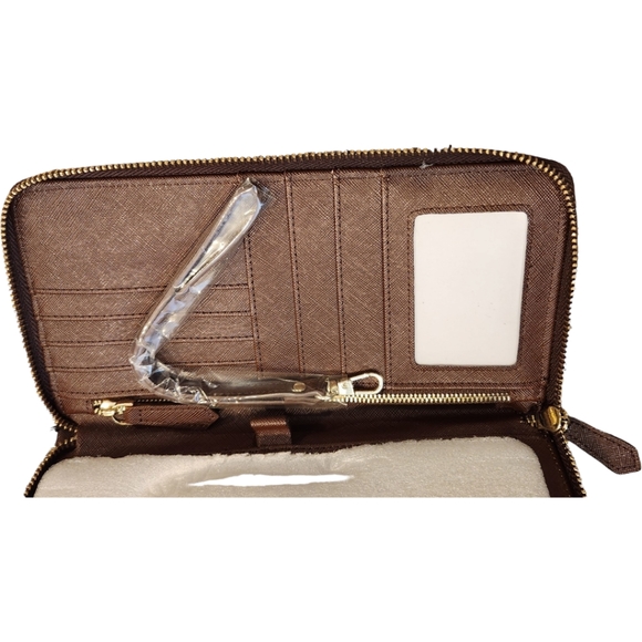 Apadi Brown Clutch Zipper Wallet Organizer - Picture 12 of 13